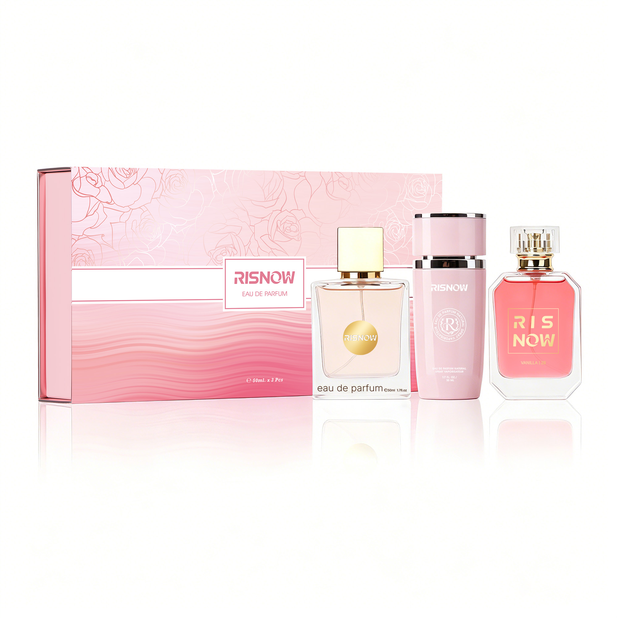 Best Perfume Fragrance - 여성용 꽃향기 향수 3개 세트 50ml,