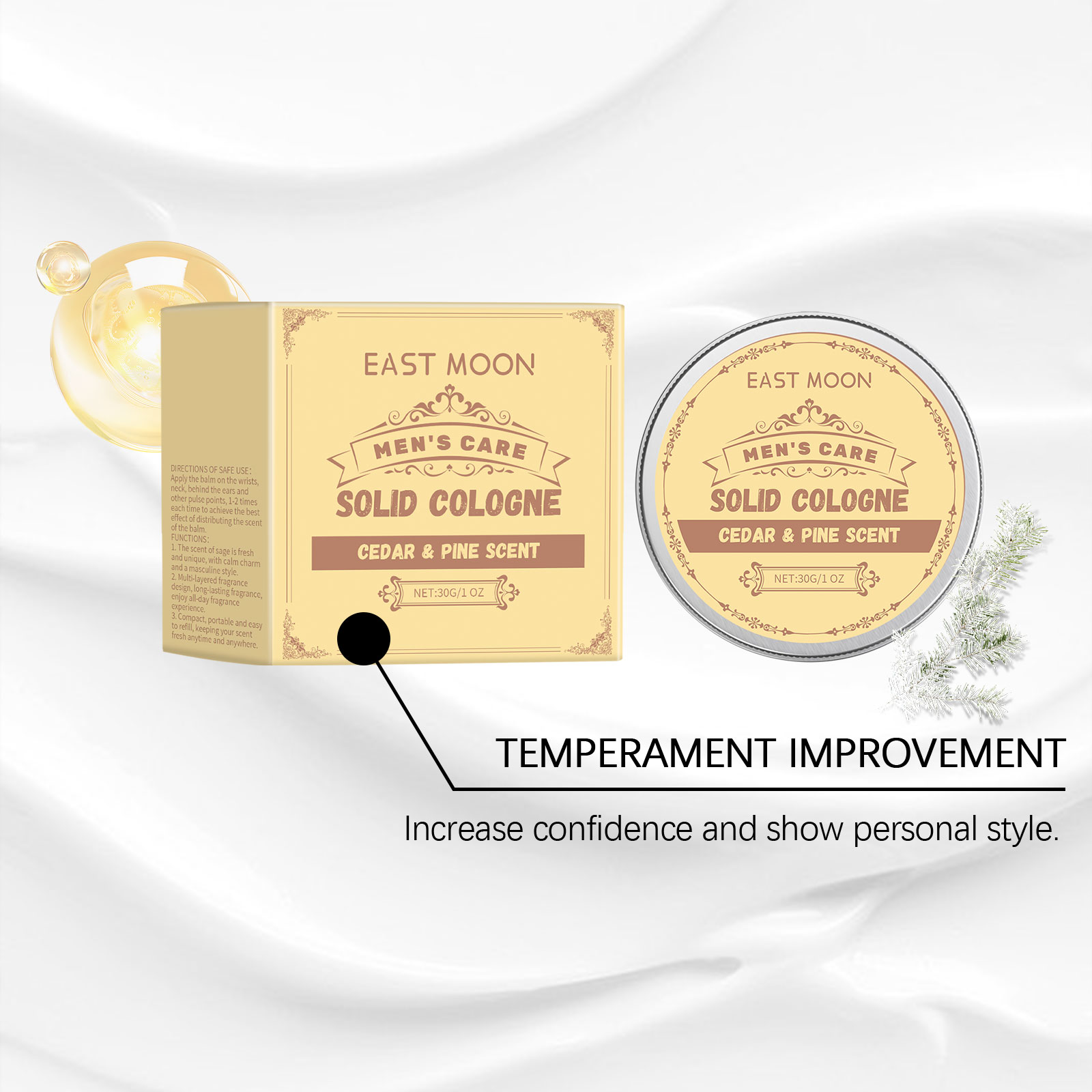 시더우드 남성용 고체 향수 - 휴대용 오래 지속되는 매 - Perfume Fragrance List 리뷰 및 가격