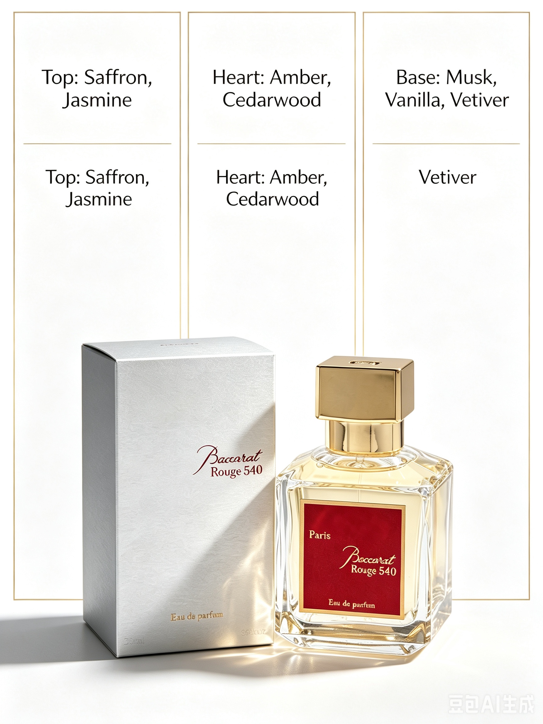 바카라 루즈 540 오 드 퍼퓸 유니섹스 럭셔리 우디  - Perfume Fragrance List 리뷰 및 가격
